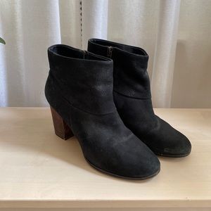 Cole Haan Heeled Booties Black Suede NikeAir Size 9